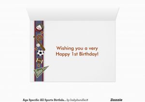 Age Specific Birthday Cards Age Specific All Sports Birthday Card Template Zazzle