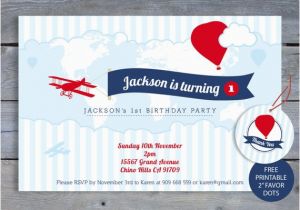 Airplane 1st Birthday Invitations Airplane Birthday Invitation 1st Birthday Party 6×4