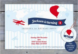 Airplane Birthday Invites Airplane Birthday Invitation 1st Birthday Party 6×4