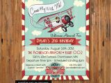 Airplane Birthday Invites Airplane Birthday Invitation Come Fly with Me 2nd 3rd