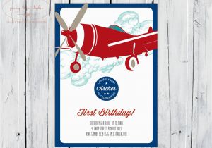 Airplane Birthday Invites Items Similar to Vintage Airplane Digital Diy Printable