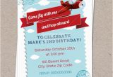 Airplane Birthday Invites Retro Airplane Birthday Invitation Aviator Invitation