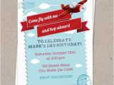 Airplane Birthday Invites Retro Airplane Birthday Invitation Aviator Invitation