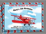 Airplane Birthday Invites Vintage Airplane Birthday Invitation Printable or Printed with