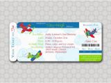 Airplane Boarding Pass Birthday Invitations Airplane Birthday Invitation Plane Boarding Pass