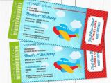 Airplane Boarding Pass Birthday Invitations Airplane Birthday Party Boarding Pass Ticket Invitation