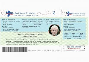 Airplane Boarding Pass Birthday Invitations Airplane Birthday Party Printable Boarding Pass Invitation
