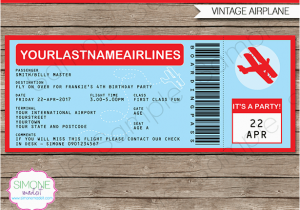 Airplane Boarding Pass Birthday Invitations Airplane Boarding Pass Invitations Template Birthday Party