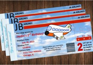 Airplane Boarding Pass Birthday Invitations Airplane Invitation Boarding Pass Birthday Party Invite