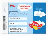 Airplane Boarding Pass Birthday Invitations Boarding Pass Airplane Birthday Party Invitation Zazzle Com