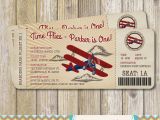 Airplane Boarding Pass Birthday Invitations Vintage Airplane Boarding Pass Birthday Invitation Vintage