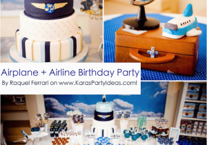 Airplane Decorations for Birthday Party Kara 39 S Party Ideas Airplane Airline Pilot themed Boy 1st