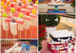 Airplane Decorations for Birthday Party Kara 39 S Party Ideas Airplane Party Ideas Planning Idea Cake