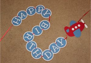 Airplane Happy Birthday Banner Airplane Birthday Banner Happy Birthday Nate by