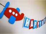 Airplane Happy Birthday Banner Airplane Happy Birthday Banner Made From Recycled by
