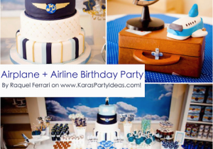 Airplane themed Birthday Party Decorations Kara 39 S Party Ideas Airplane Airline Pilot themed Boy 1st