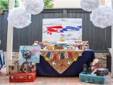 Airplane themed Birthday Party Decorations Kara 39 S Party Ideas Vintage Airplane Birthday Party Kara