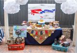 Airplane themed Birthday Party Decorations Kara 39 S Party Ideas Vintage Airplane Birthday Party Kara