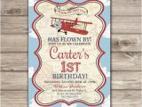 Airplane themed Birthday Party Invitations Airplane Birthday Printable Invitations Rustic Boy theme Party
