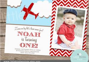 Airplane themed Birthday Party Invitations Airplane Invitation Vintage Birthday Party by