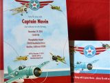 Airplane themed Birthday Party Invitations Invitation Parlour Fly Away with the Captain Vintage