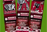 Alabama Birthday Cards Alabama Ticket Birthday Party Invitation Football Nfl