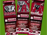 Alabama Birthday Cards Alabama Ticket Birthday Party Invitation Football Nfl