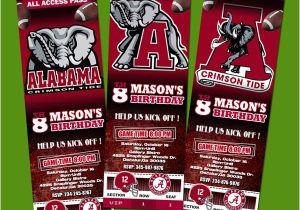 Alabama Birthday Cards Alabama Ticket Birthday Party Invitation Football Nfl