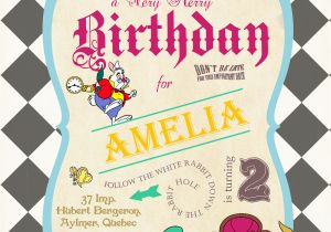 Alice and Wonderland Birthday Invitations Alice In Wonderland Birthday Invitations Drevio