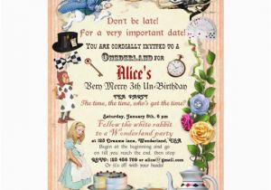Alice and Wonderland Birthday Invitations Alice In Wonderland Birthday Party Invitation Zazzle Com