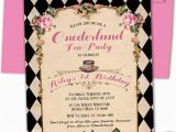 Alice In Onederland Birthday Invitations Alice In Onederland Birthday Invitation Alice 1st by