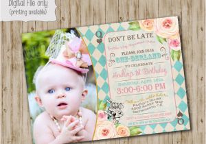 Alice In Onederland Birthday Invitations Alice In Onederland Birthday Invitation Mad Hatter Tea Party