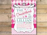 Alice In Onederland Birthday Invitations Alice In Wonderland Invitation 1st Birthday Party