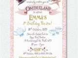 Alice In Onederland Birthday Invitations Mad Hatter Alice In Onederland Invitation Personalised