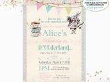 Alice In Wonderland 1st Birthday Invitations Alice In Wonderland 1st Birthday Invitation Alice In