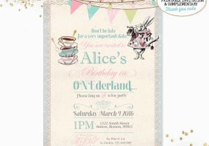 Alice In Wonderland 1st Birthday Invitations Alice In Wonderland 1st Birthday Invitation Alice In