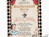 Alice In Wonderland 1st Birthday Invitations Alice In Wonderland First Birthday Invitation by Cupiddesigns