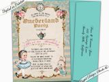 Alice In Wonderland 1st Birthday Invitations Alice In Wonderland First Birthday Invitation Onederland