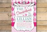 Alice In Wonderland 1st Birthday Invitations Alice In Wonderland Invitation 1st Birthday Party