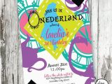 Alice In Wonderland 1st Birthday Invitations Alice In Wonderland Invitation Wonderland by