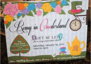 Alice In Wonderland 1st Birthday Invitations Alice In Wonderland Onederland Unbirthday Tea by