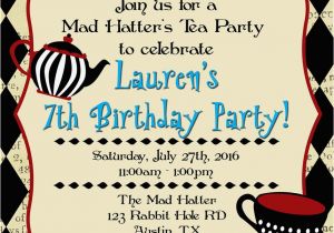 Alice In Wonderland Birthday Invites Alice In Wonderland Birthday Invitations Free Invitation