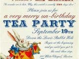 Alice In Wonderland Birthday Invites Alice In Wonderland Un Birthday Tea Party Invitations Digital