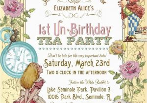 Alice In Wonderland Birthday Invites Free Printable Alice In Wonderland Birthday Invitations