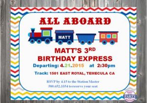 All Aboard Birthday Invitation All Aboard Personalized Party Invitation Choo Choo Train