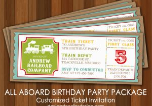 All Aboard Birthday Invitation All Aboard the Party Train Darling Doodles