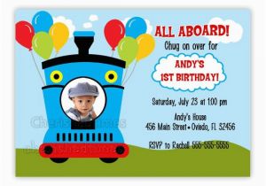 All Aboard Birthday Invitation All Aboard Train Birthday Invitation with Picture or without