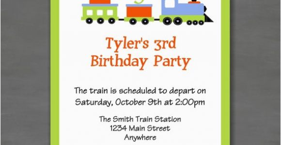 All Aboard Birthday Invitation All Aboard Train Birthday Party Invitation