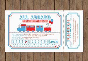 All Aboard Birthday Invitation Train Ticket Invitation Birthday All Aboard Printable