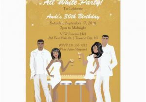 All White Birthday Party Invitations All White Party Invitation African American